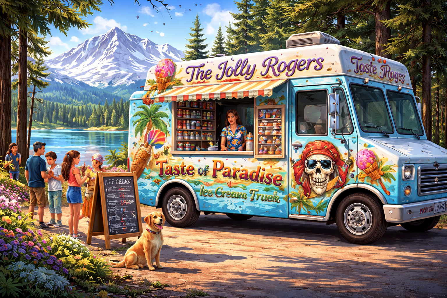 The Jolly Rogers Taste of Paradise Ice Cream Truck Sterling AK