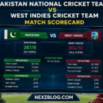 Pakistan National Cricket Team vs West Indies Cricket Team Match Scorecard