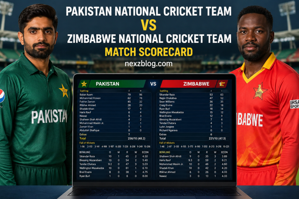Pakistan National Cricket Team vs Zimbabwe National Cricket Team Match Scorecard